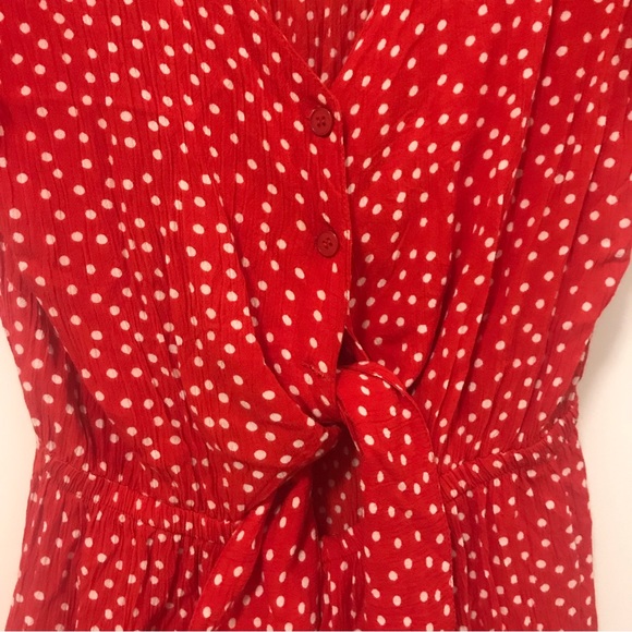 Red polka dotted romper - Picture 4 of 5